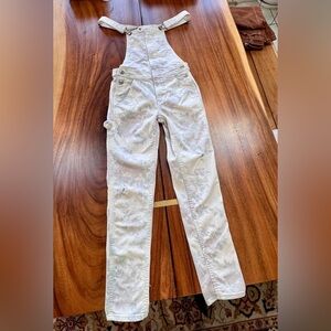 American Eagle Off White (Floral Inside) Overalls size xxs